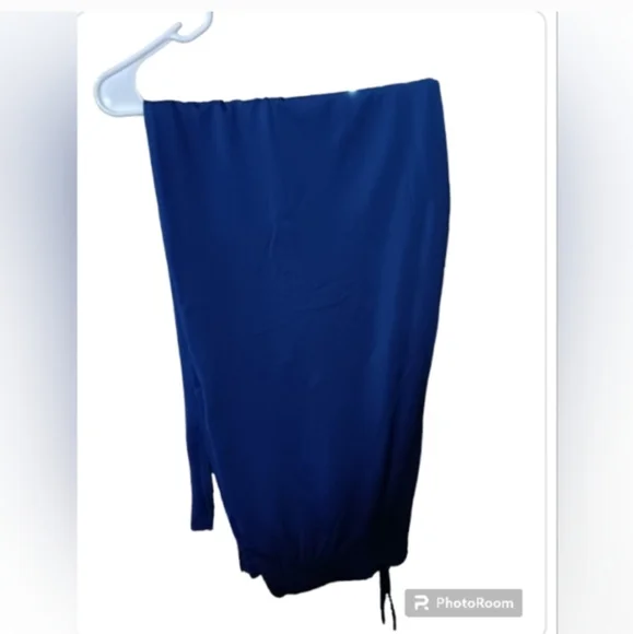 PINK VS Wide Leg Track Pants Ensign w/ Black Ticking NWOT - Picture 3 of 5